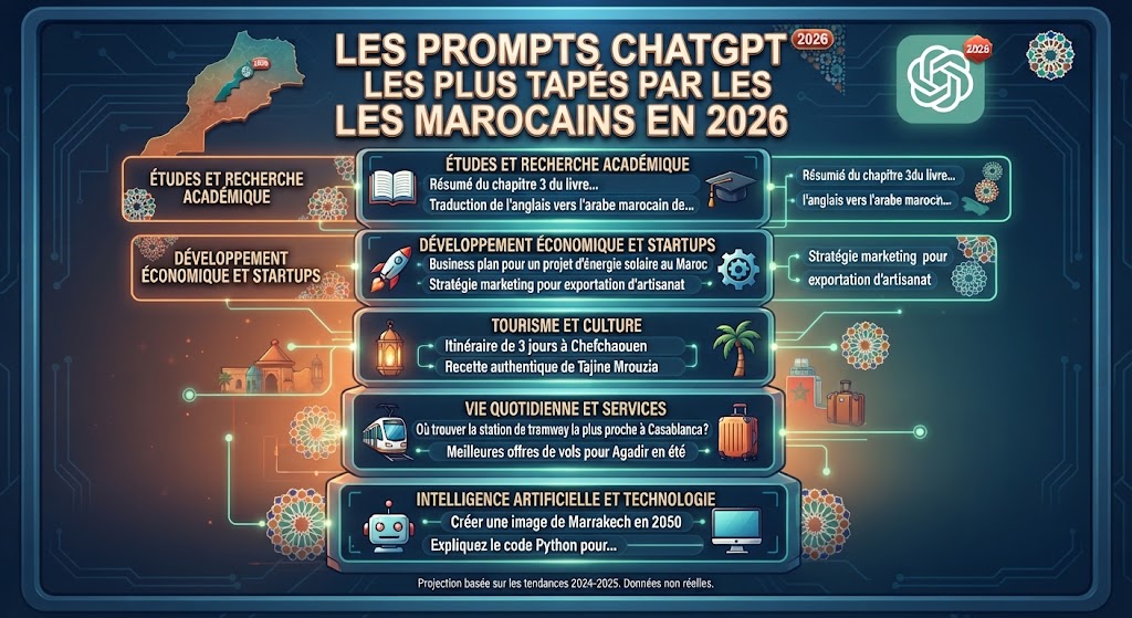 Les prompts ChatGPT les plus tapés par les Marocains en 2026