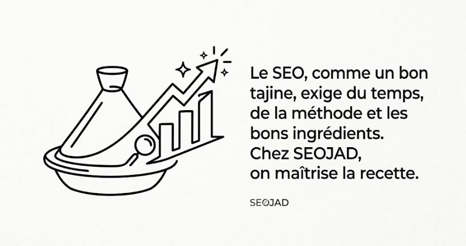 Consultant SEO Maroc - Métaphore tajine : stratégie SEO locale Casablanca Marrakech SeoJad